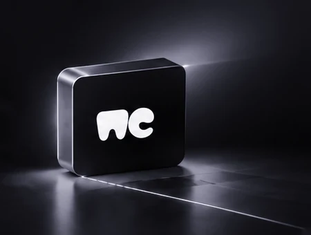 WeTransfer logo on a lit tile